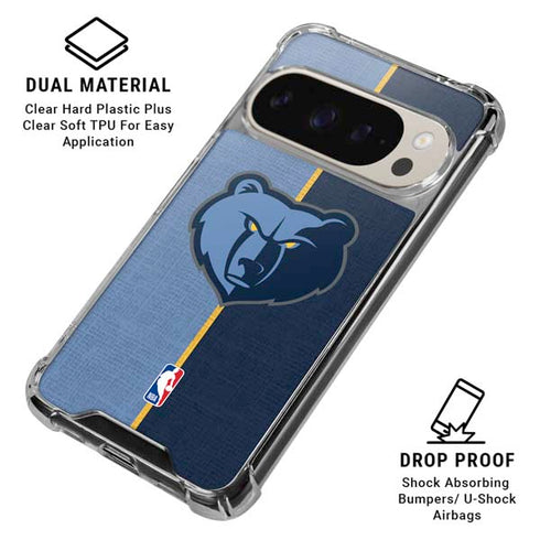 NBA Memphis Grizzlies Canvas Pixel 9/9 Pro Clear Case